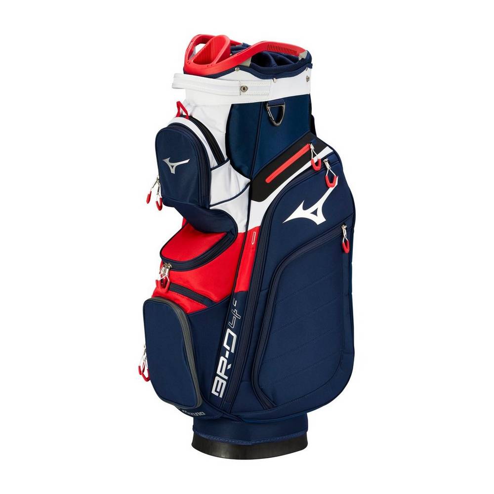 Mochila Mizuno BR-D4C Cart - Mulher - Azul Marinho/Vermelhas - MGTEX6579